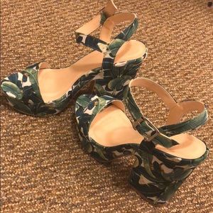 Charlotte Russe green tropical heels